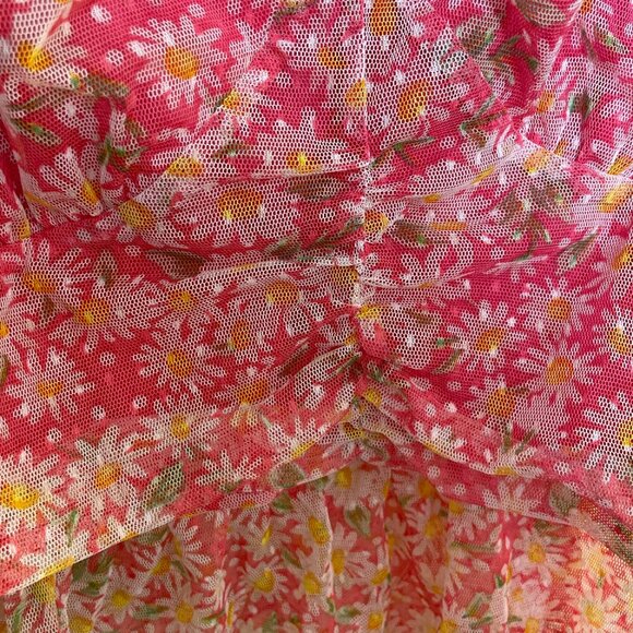 Coquette Floral Puff Sleeve Chic Girly Modern Party Work Summer Chic Blouse Top - Picture 3 of 6